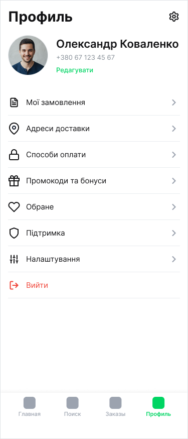 Профіль клієнта